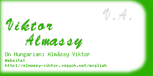 viktor almassy business card